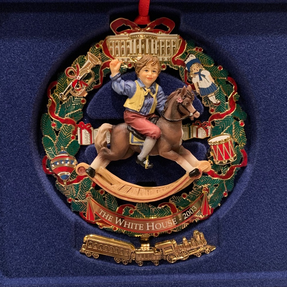 NWT ORIGINAL THE WHITE HOUSE HISTORICAL ASSOCIATION 2003 CHRISTMAS ORNAMENT.